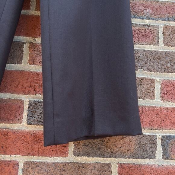 GUNEX Brunello Cuccinelli Everyday Casual Brown Wool Pants Wide Leg Size 4 - Picture 3 of 6
